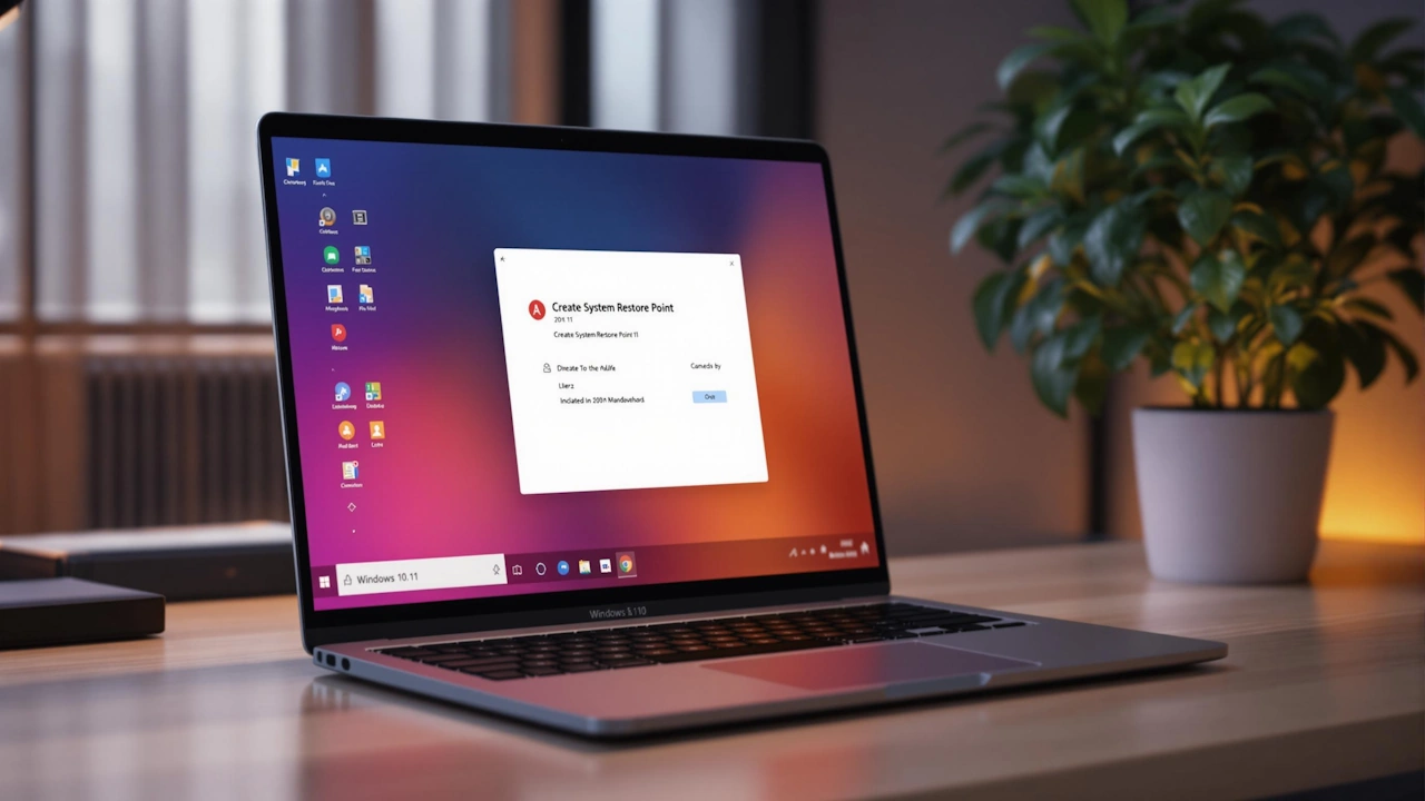 a laptop on a table